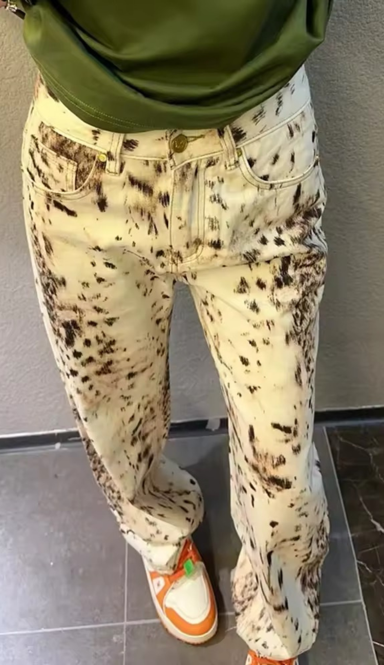 Laika Leopard Print Jeans