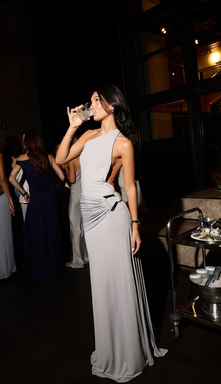 Sareva Gray Maxi Dress