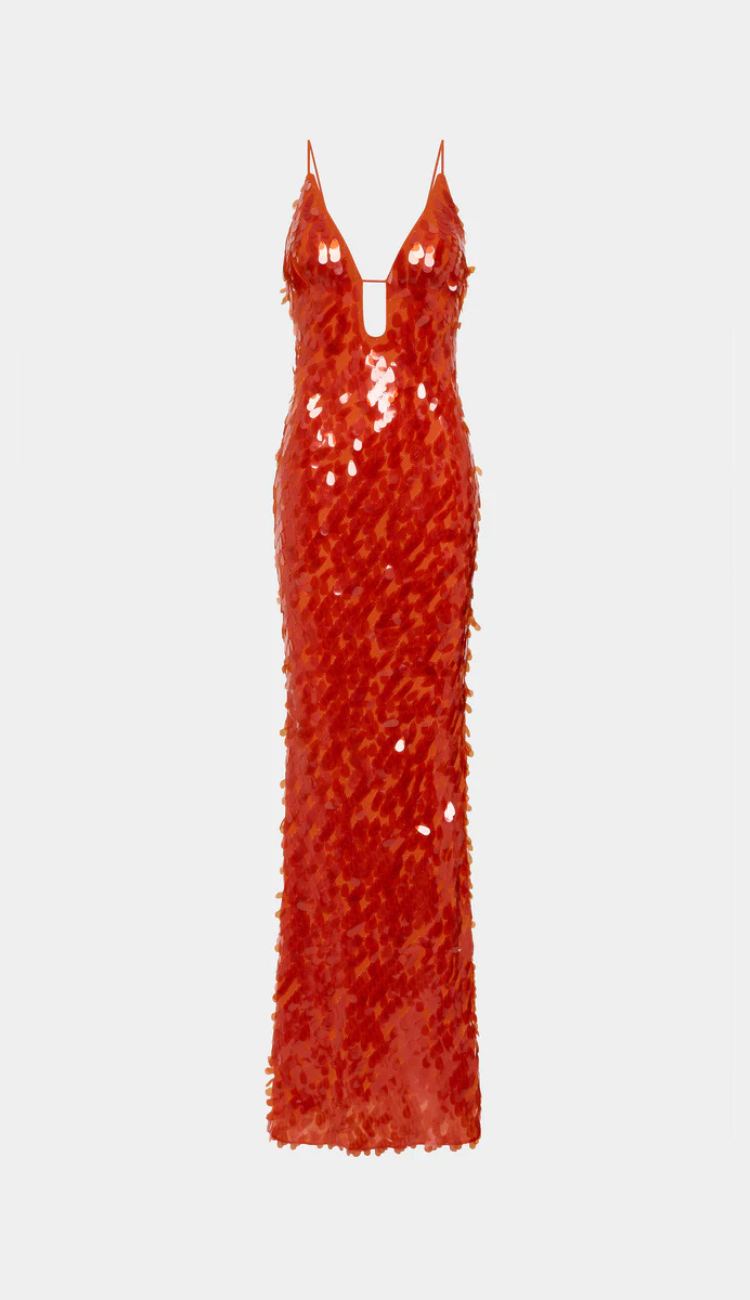 Khawly Red Sequin Dress