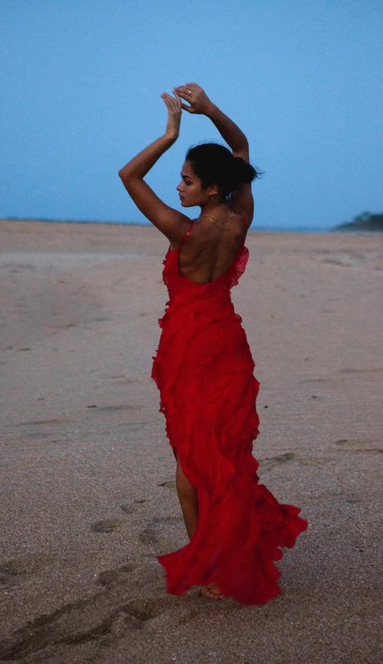 Renata Red Maxi Dress