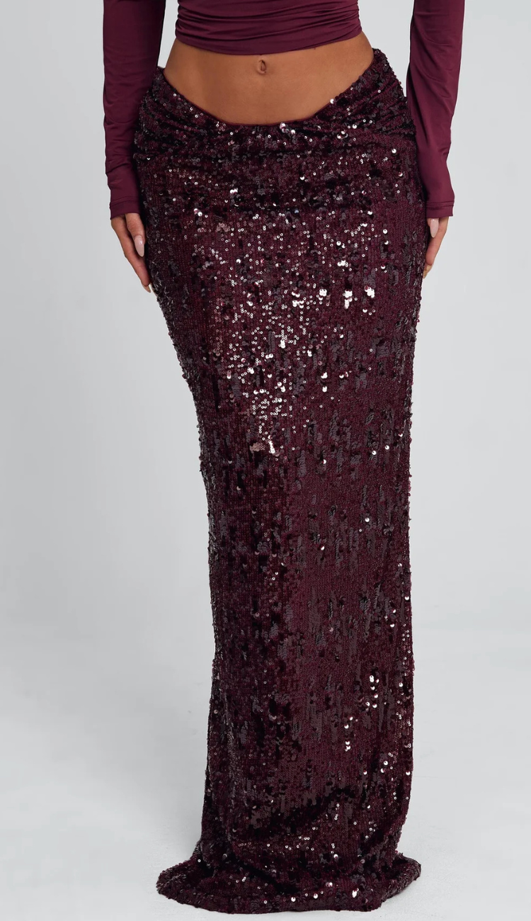 Sawyer Burgundy Sequin Set