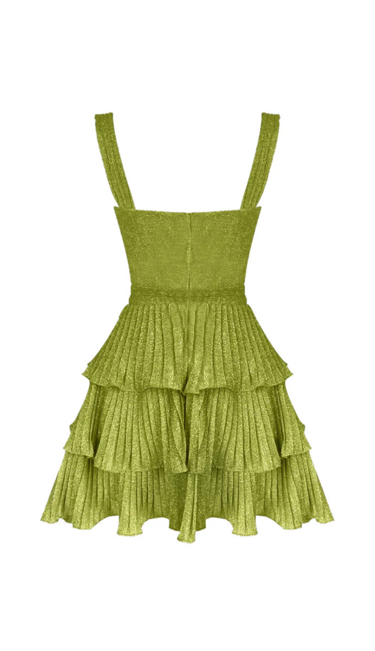 Xanthe Green Mini Dress