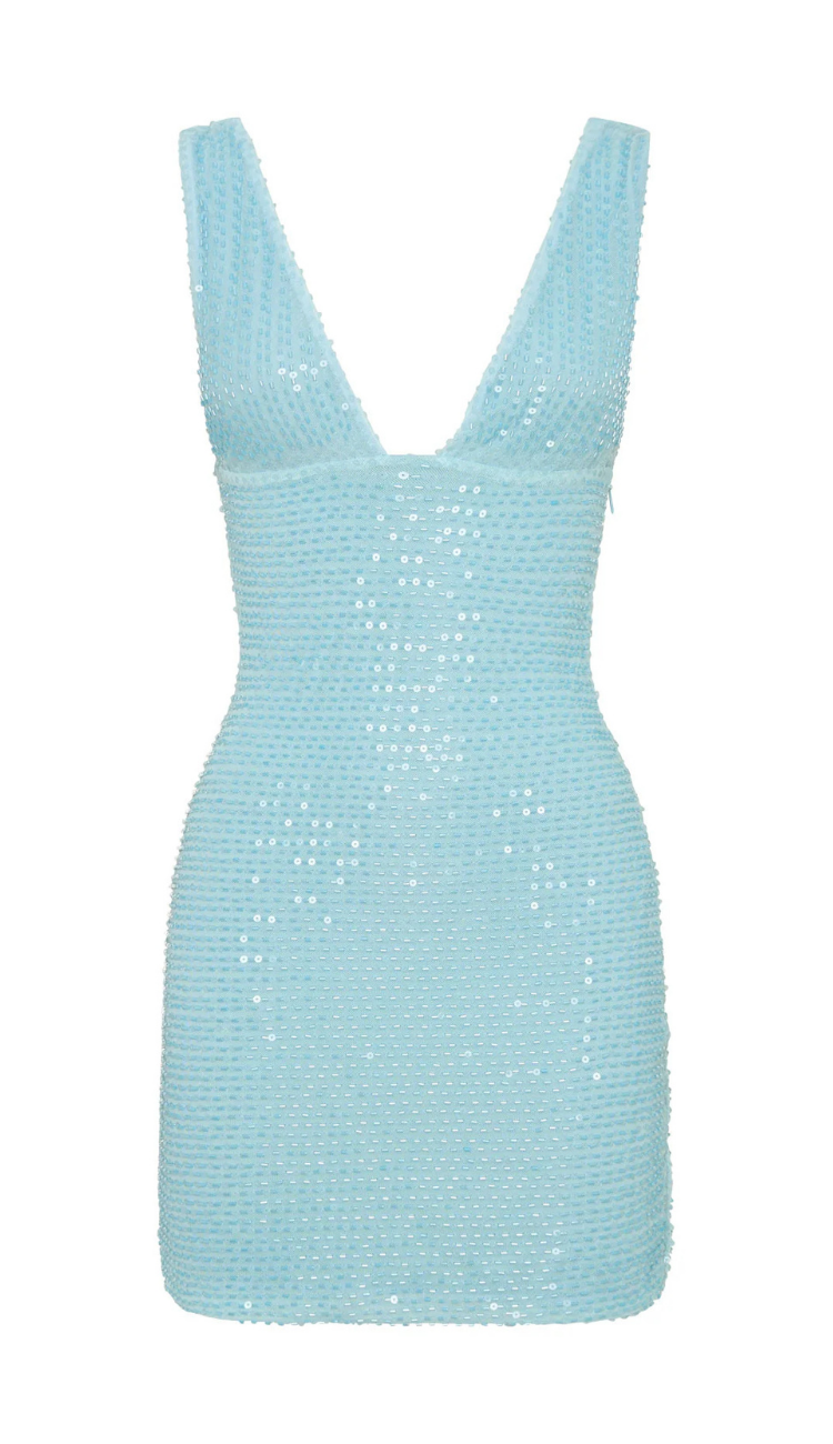 Sorelle Baby Blue Mini Dress