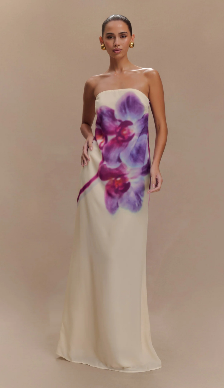 Zina Ivory Floral Maxi Dress