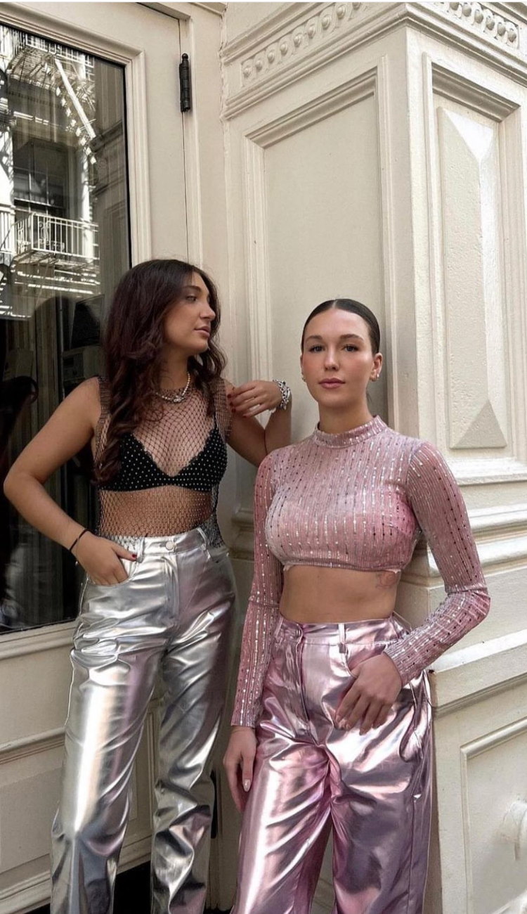 Mena Roxo Pink Metallic Pants