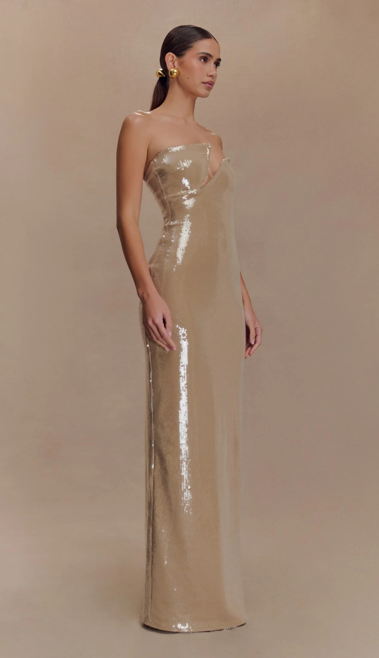 Miyuna Strapless Sequin Maxi Dress