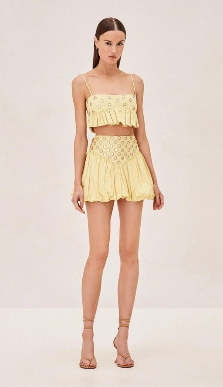 Maelis Yellow Skirt Set