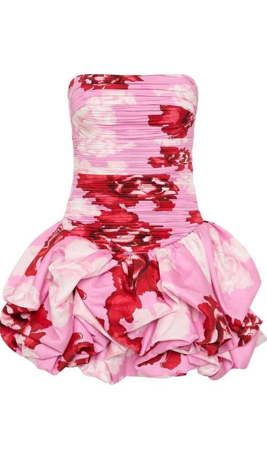 Nyari Pink Floral Mini Dress