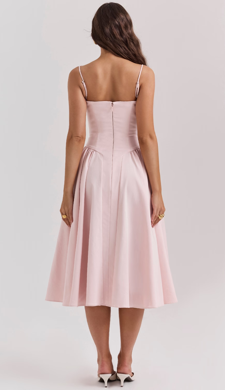 Vestido midi rosa Wyatt