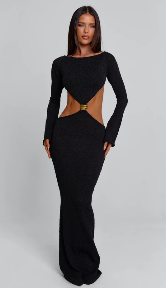 Evanna Black Maxi Dress