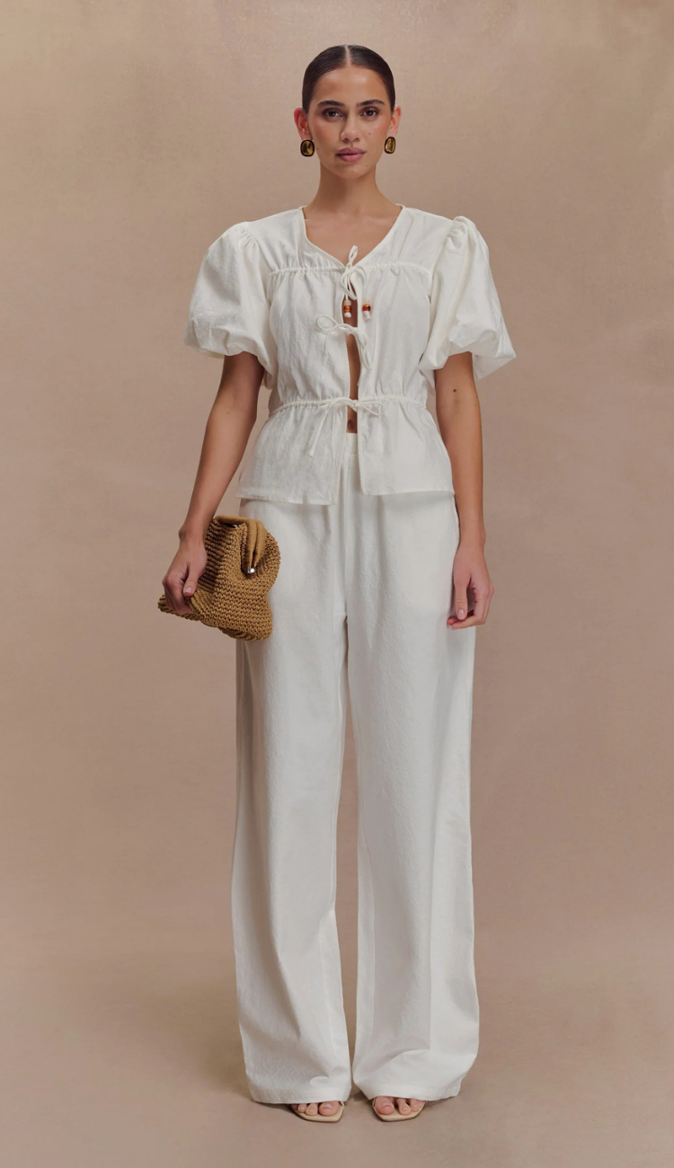 Saela Puff Sleeves Pants Set