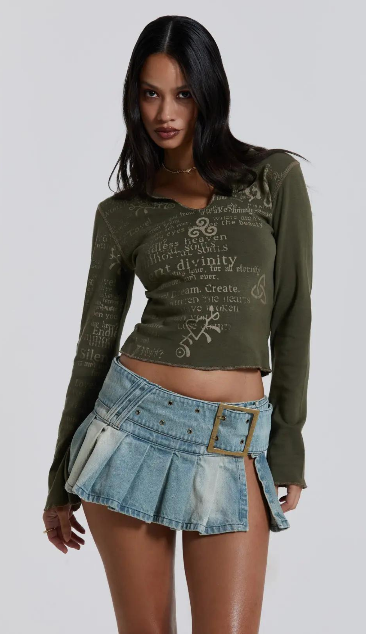 Jackie Blue Denim Mini Skirt