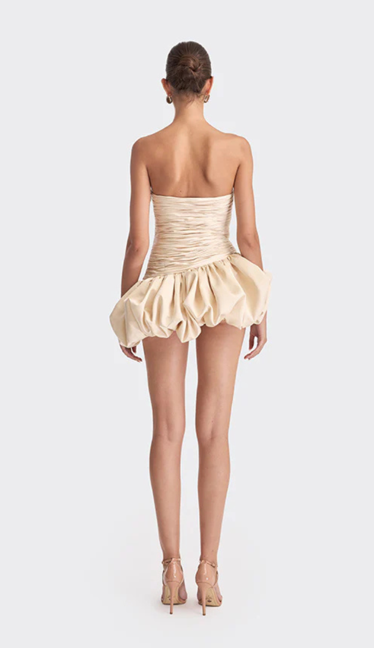 Delara Balloon White Mini Dress