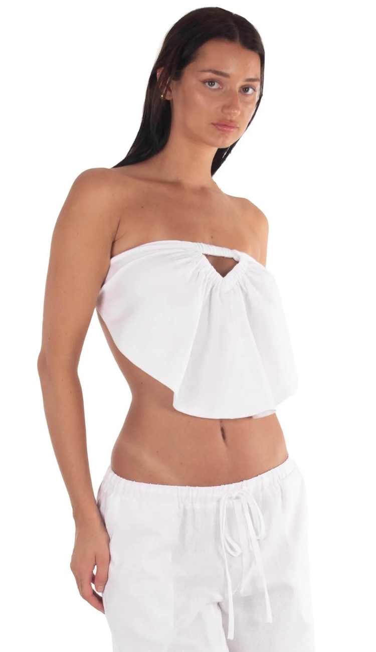 Freda White Pants Set