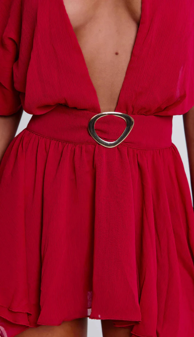 Hayley Red Mini Dress