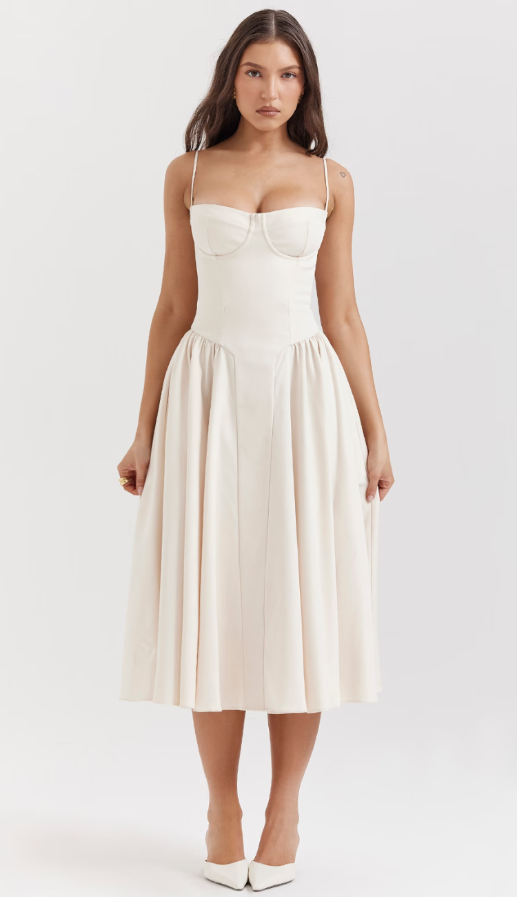 Wyatt Cream Midi Dress