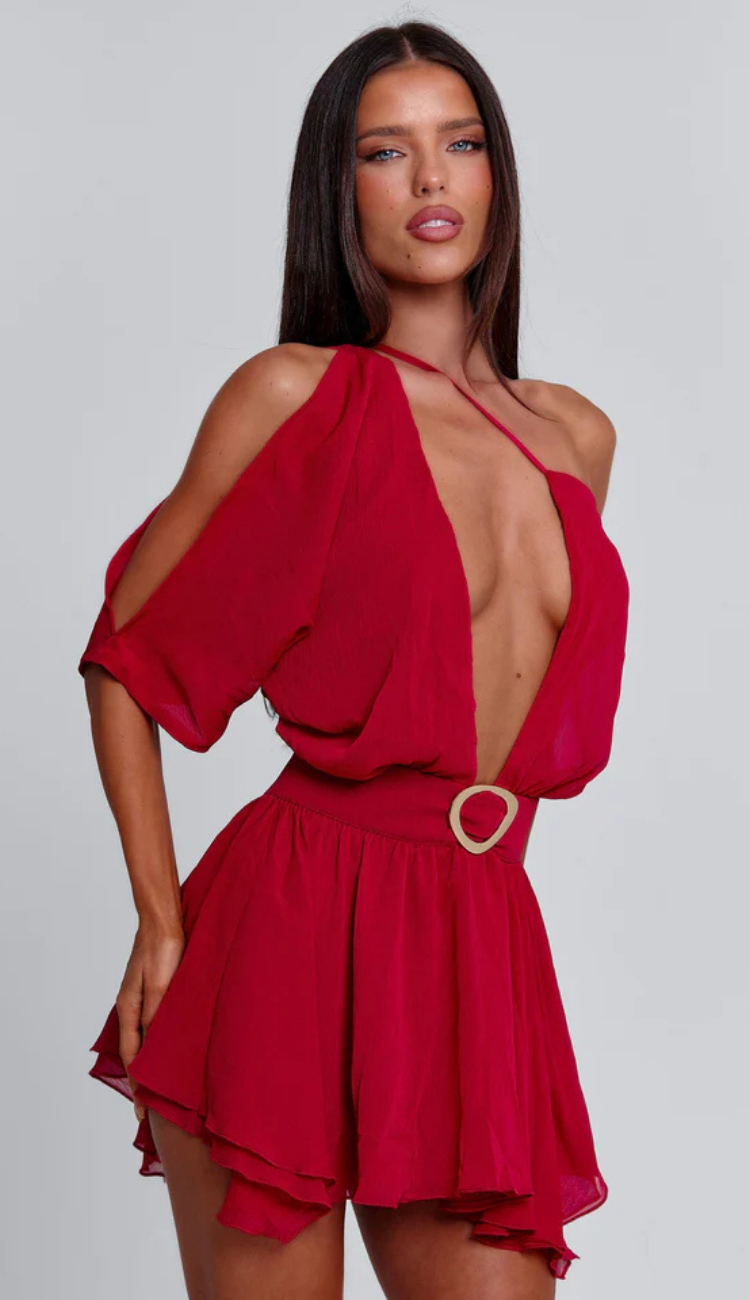 Hayley Red Mini Dress