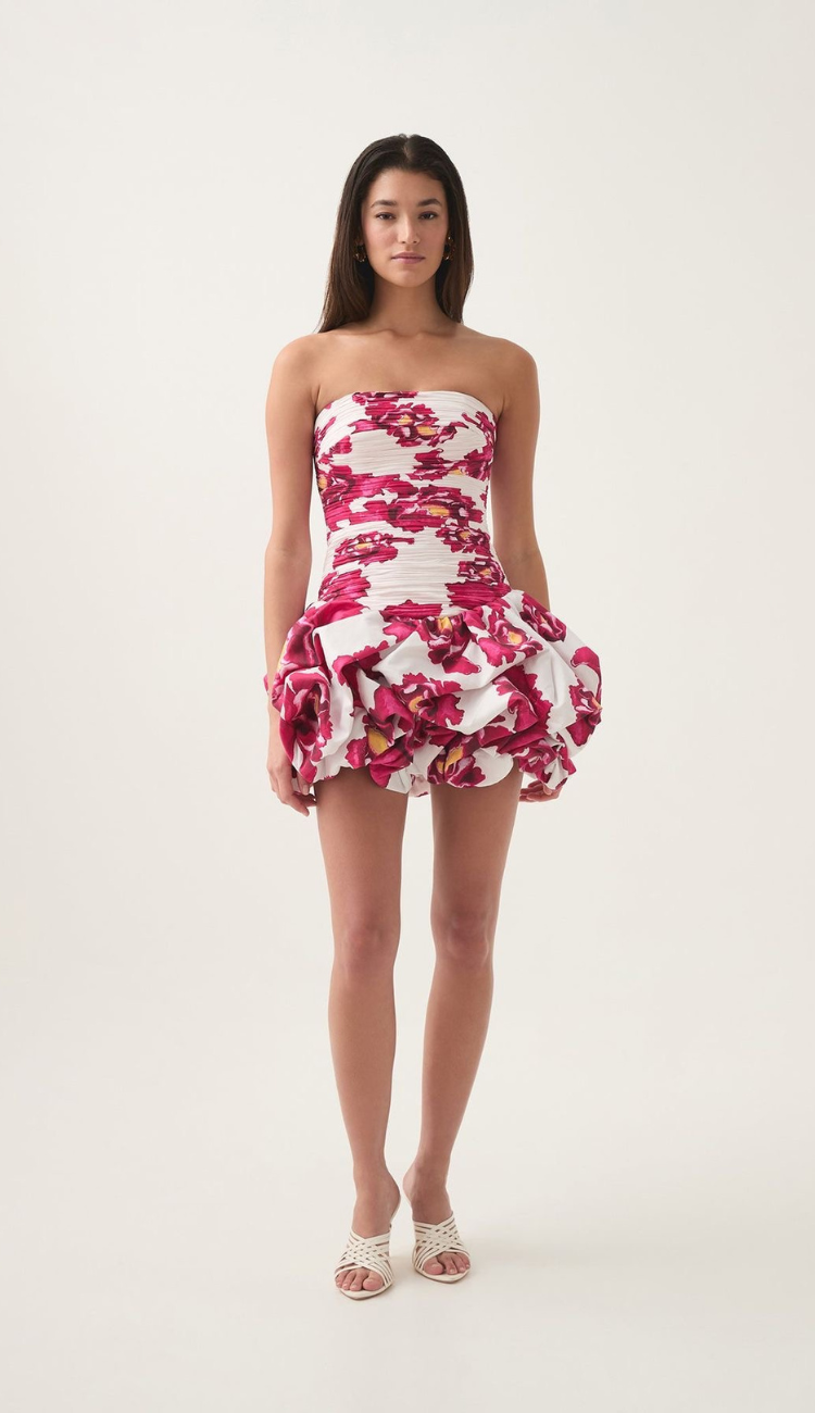 Nyari White Floral Mini Dress