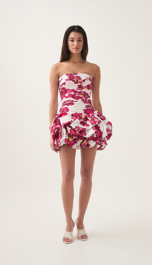 Nyari White Floral Mini Dress