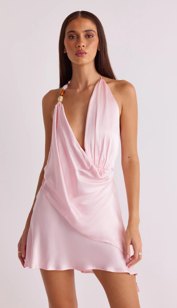 Nehir Pink Mini Dress