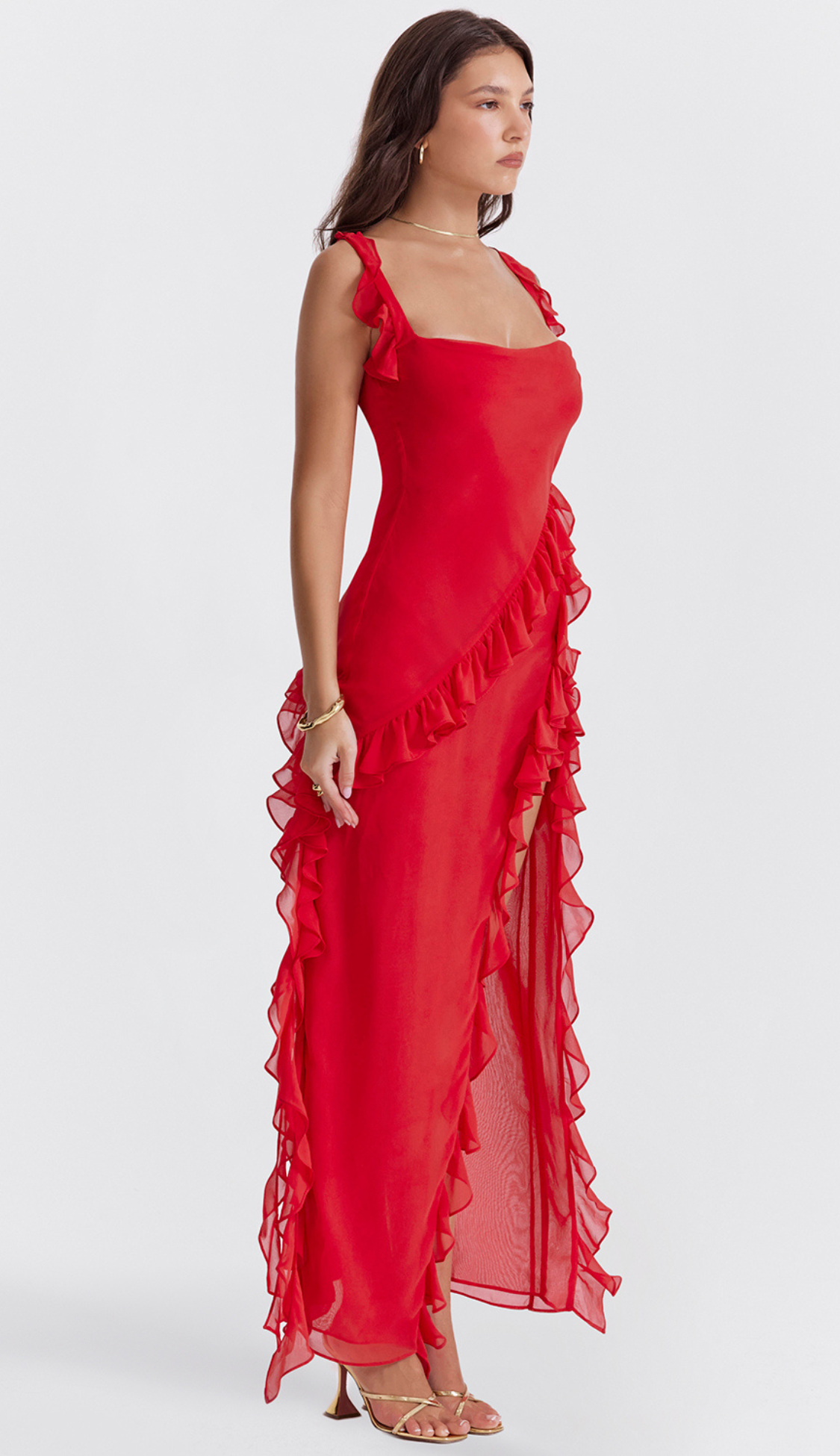 Gloria Red Maxi Dress