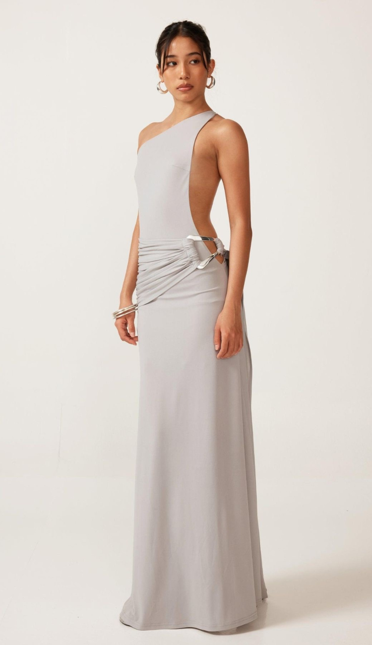 Sareva Gray Maxi Dress