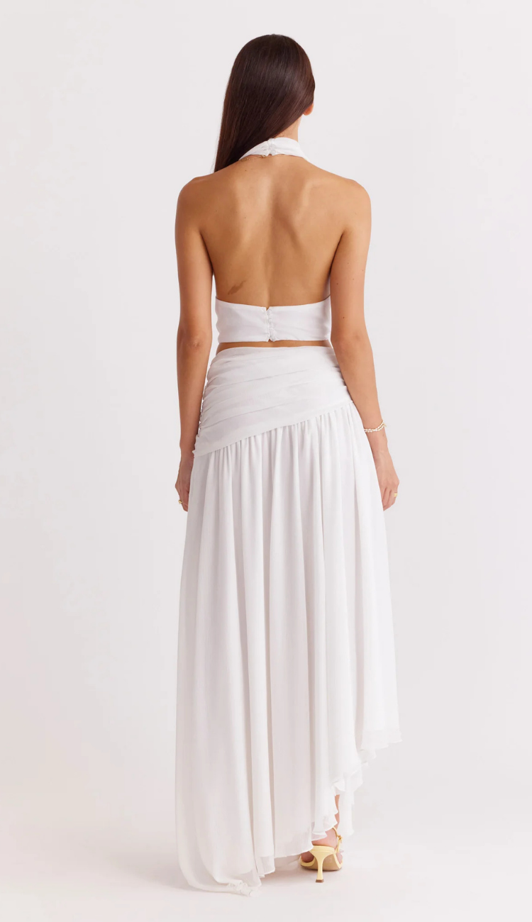 Nysa White Skirt Set