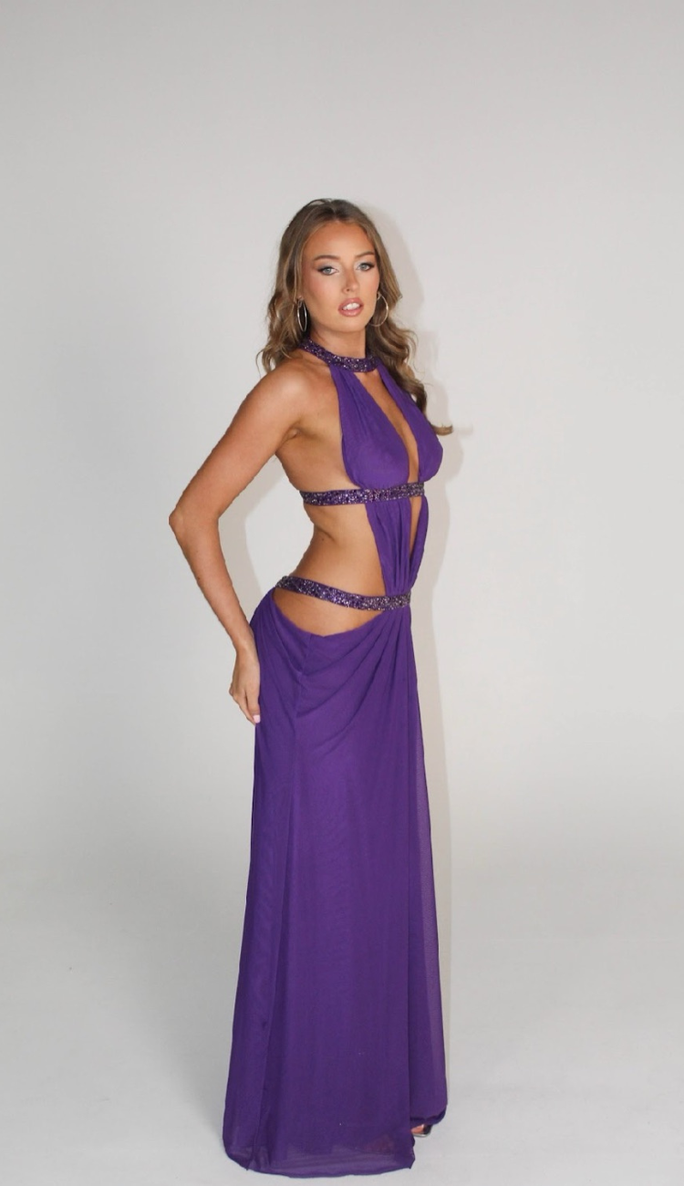 Brianna Violet Maxi Dress