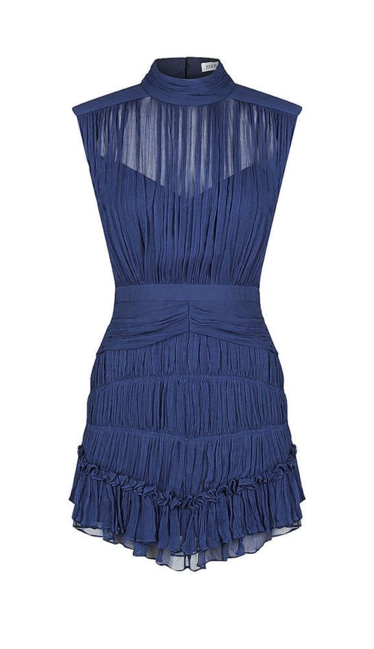 Alek Blue Mini Dress