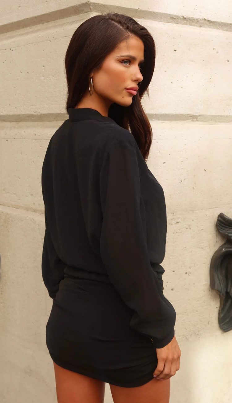 Aven Black Mini Dress