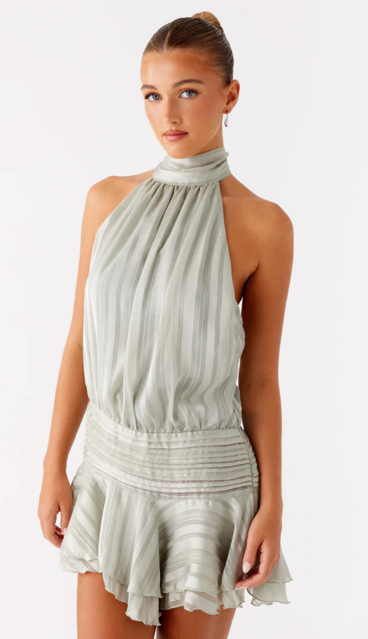 Maelle Green Mini Dress