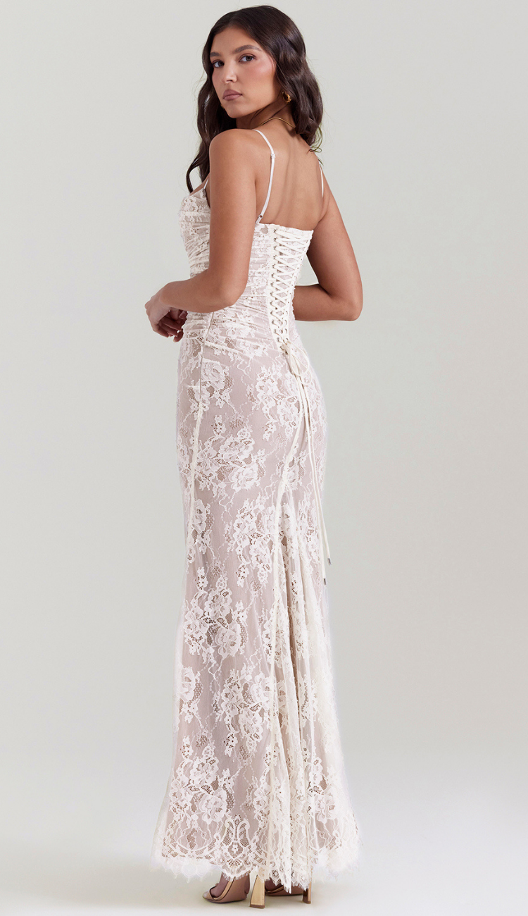 Charol Cream Maxi Dress