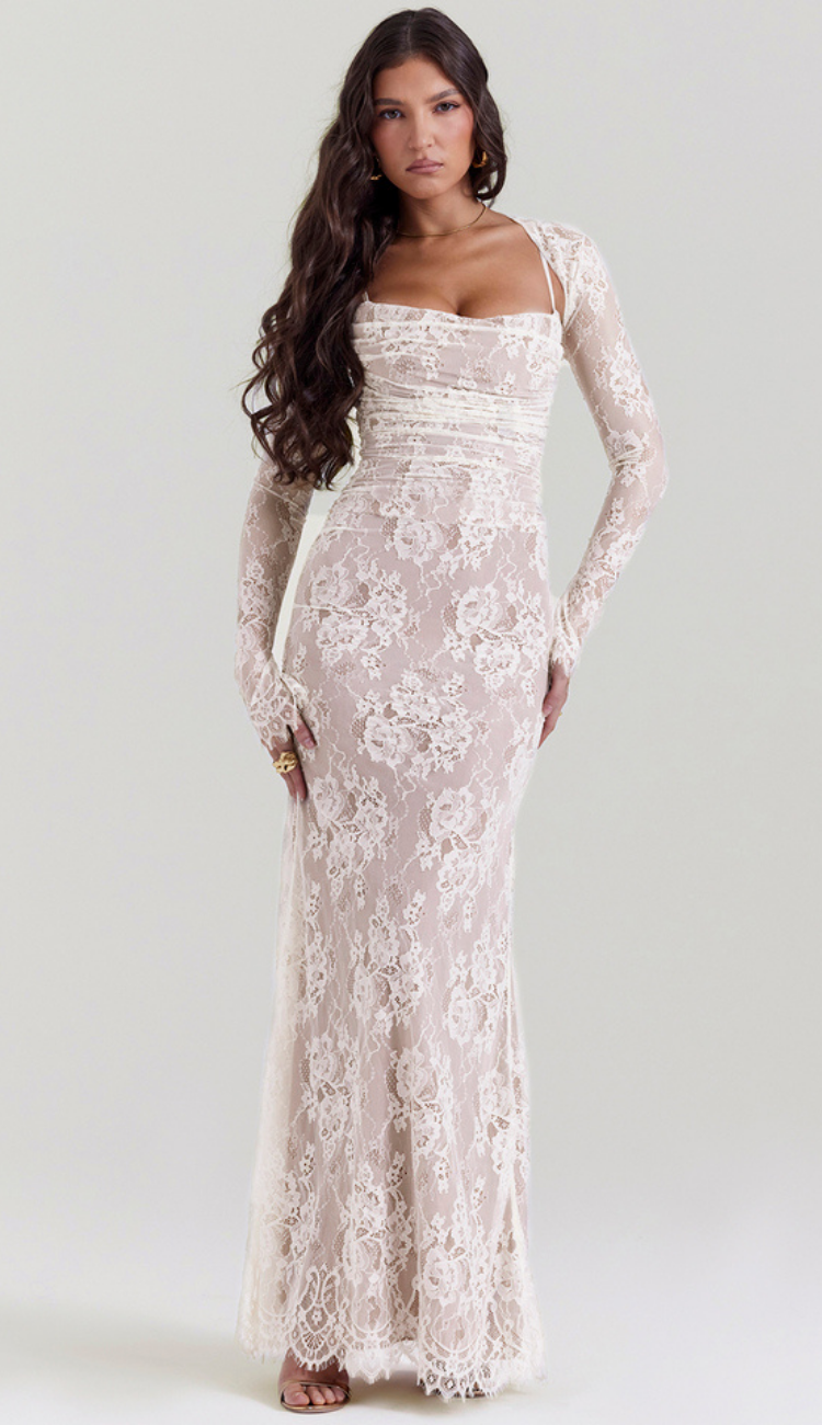 Charol Cream Maxi Dress