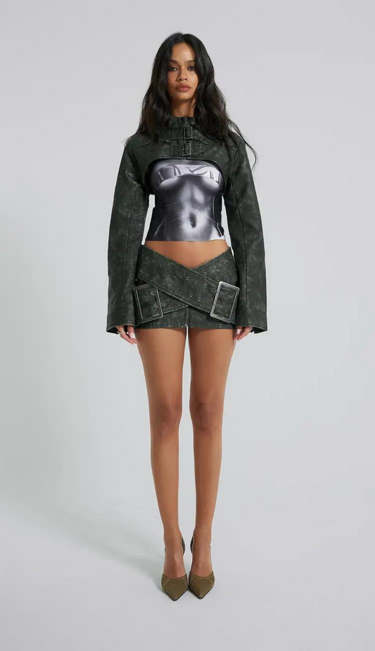 Falda corta negra Ludo