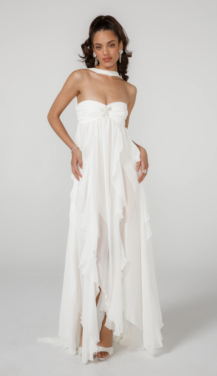 Meryem White Maxi Dress