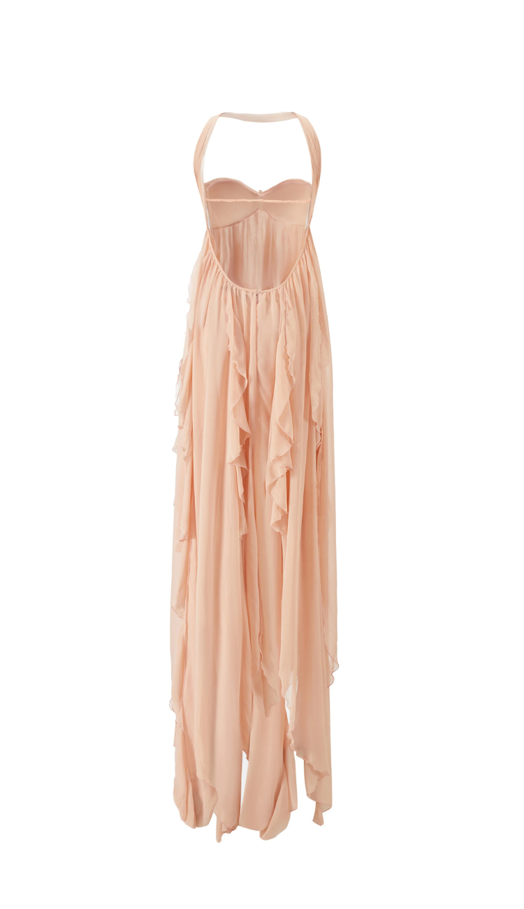 Meryem Peach Maxi Dress