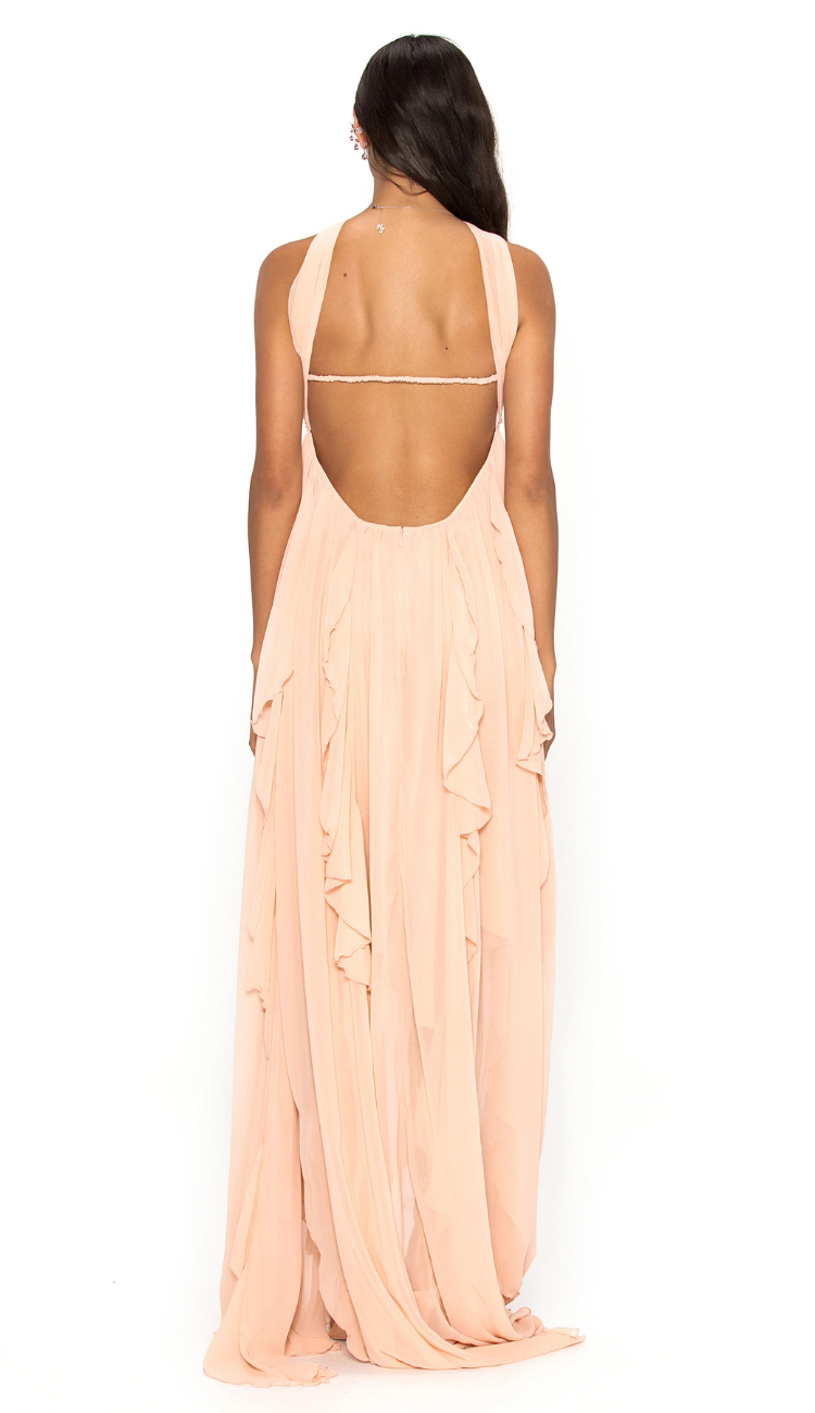 Meryem Peach Maxi Dress