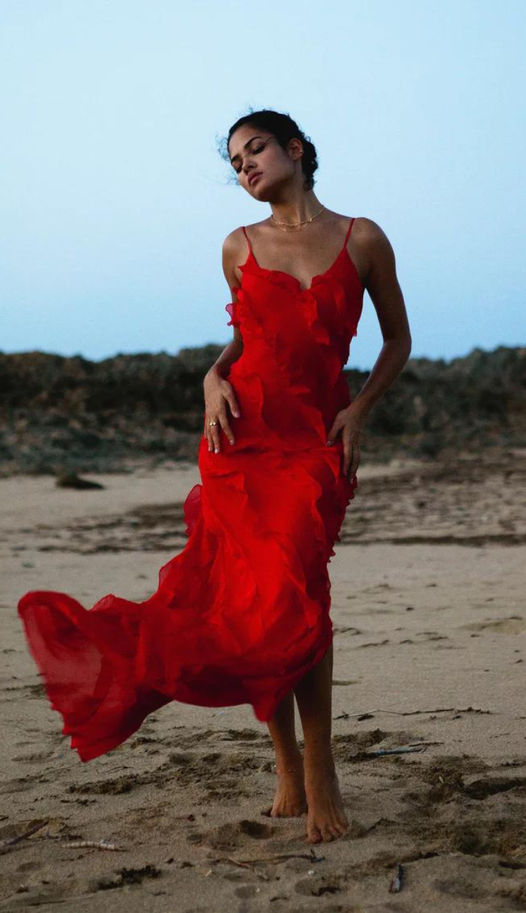 Renata Red Maxi Dress