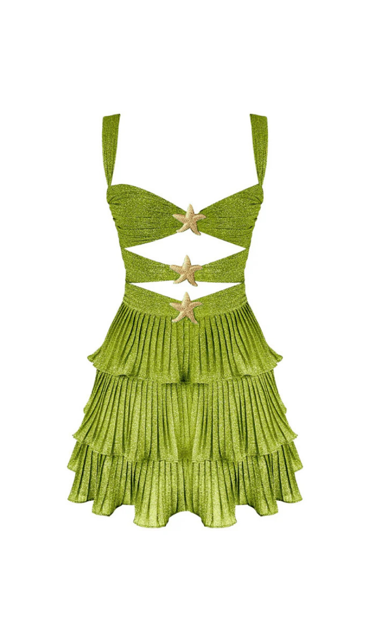 Xanthe Green Mini Dress