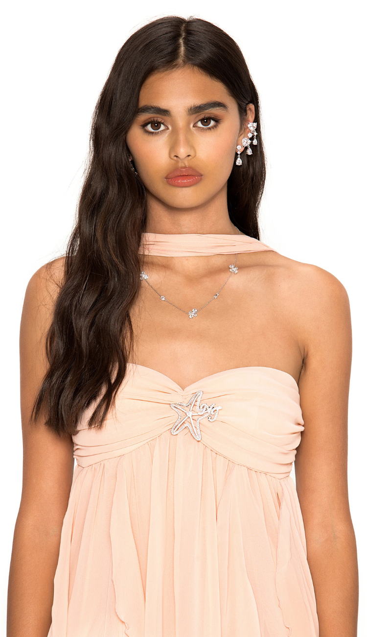 Meryem Peach Maxi Dress