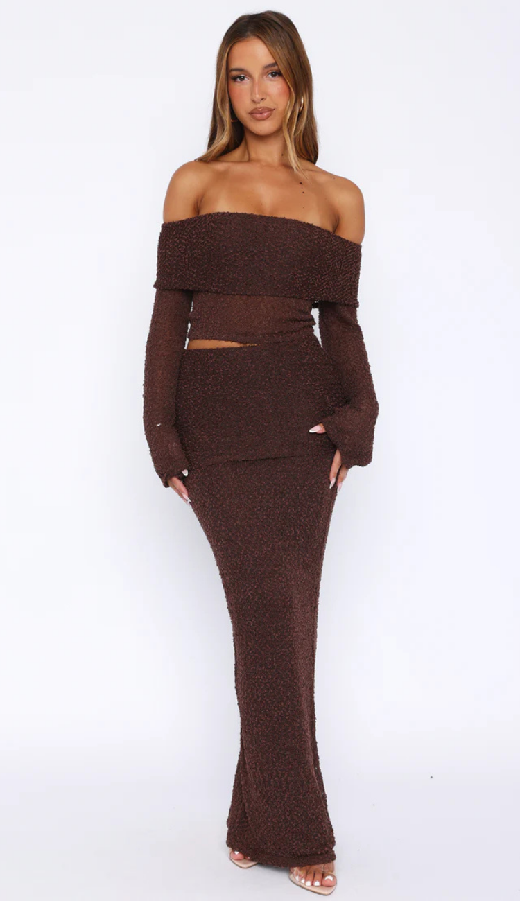 Améa Brown Skirt Set