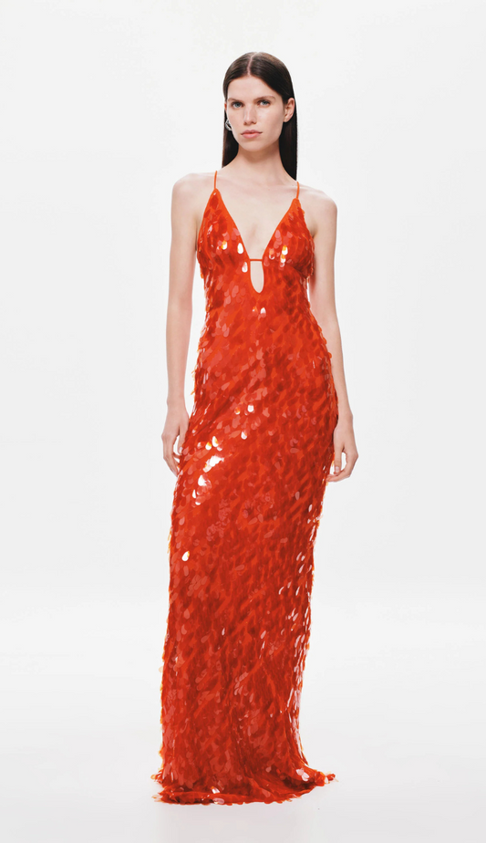 Khawly Red Sequin Dress