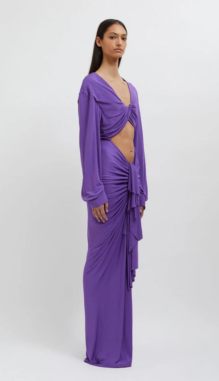 Zélie Purple Cut Out Maxi Dress