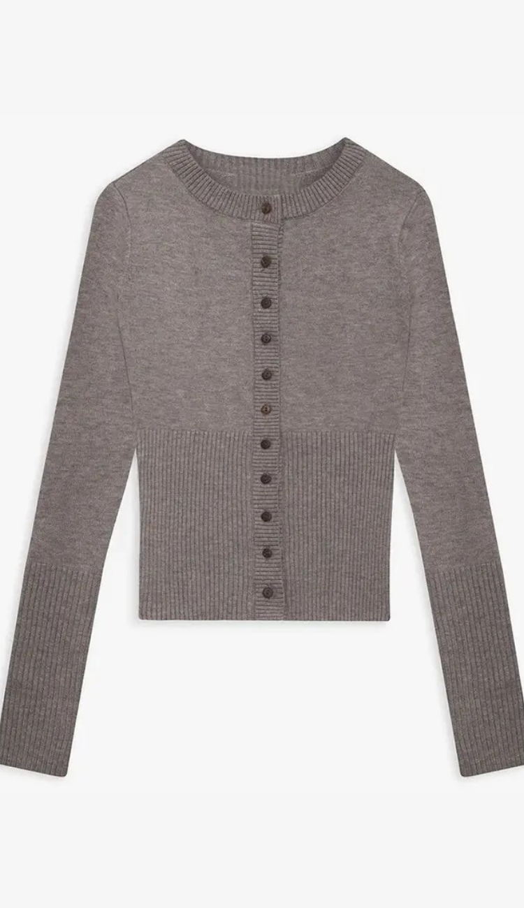Silvie Charcoal Button Up Cardigan