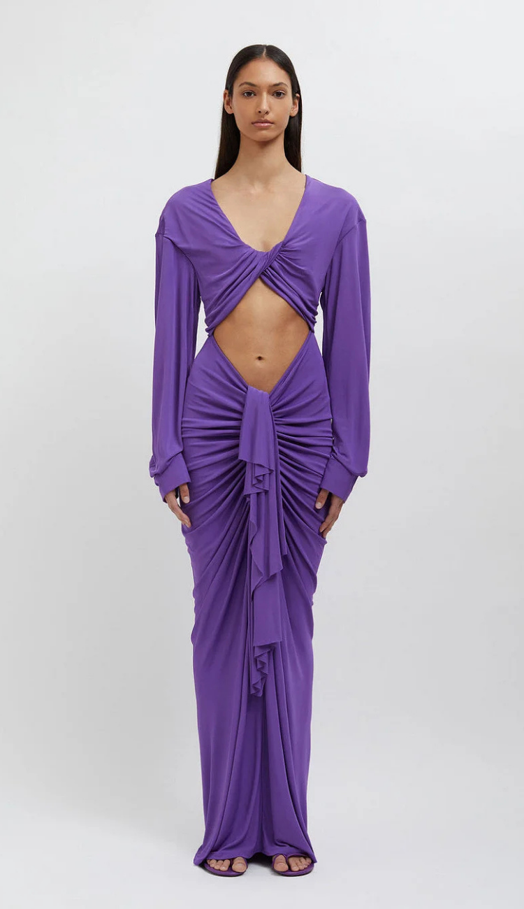 Zélie Purple Cut Out Maxi Dress