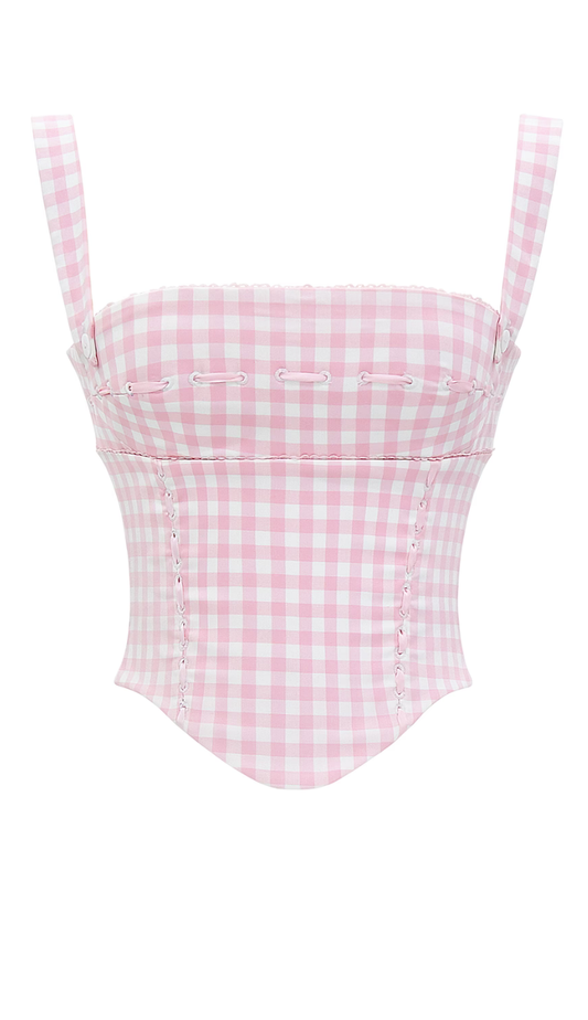 Iris Gingham Corset Top
