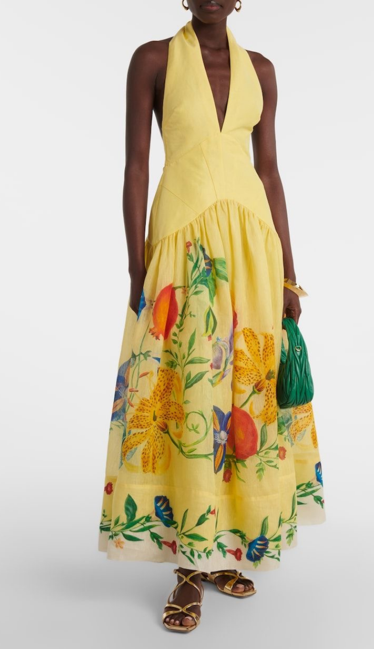 Livia Yellow Floral Dress