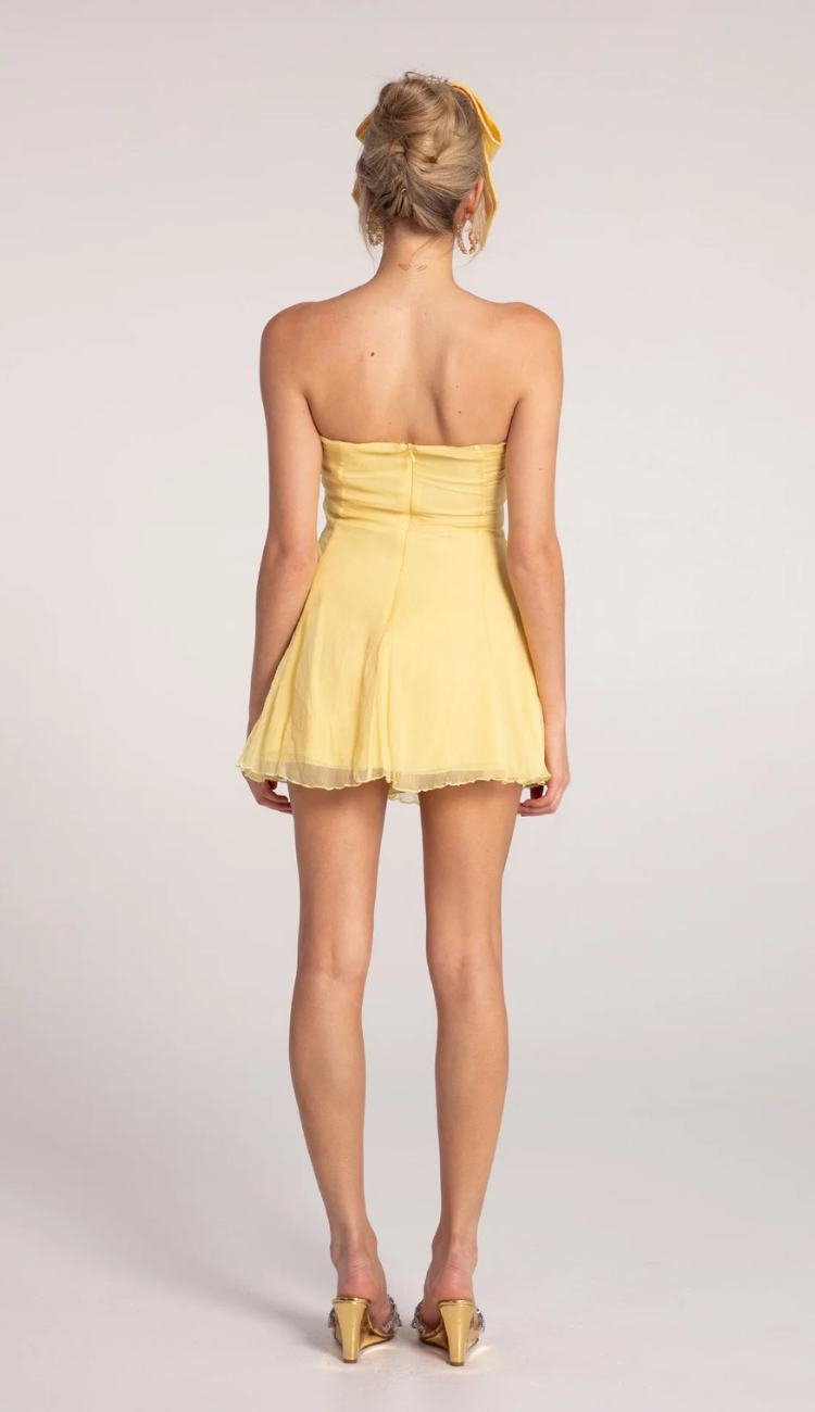 Seren Yellow Mini Dress