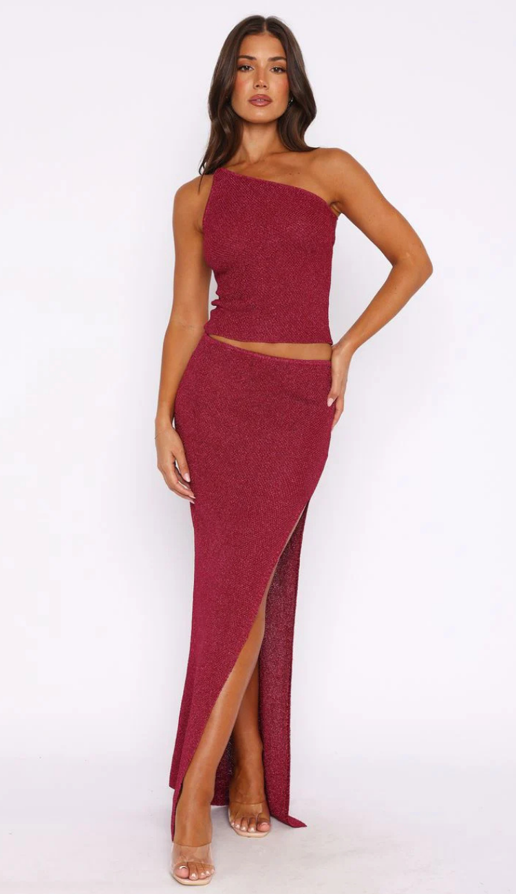 Virella Glittery Skirt Set