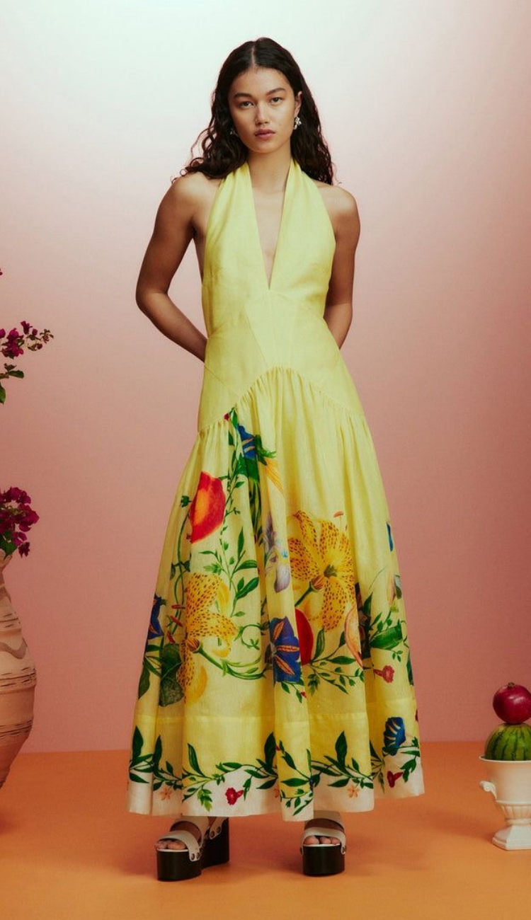 Livia Yellow Floral Dress